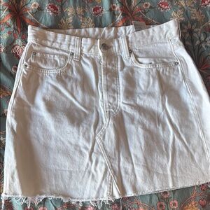 White Denim Skirt